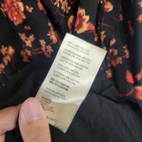 Free People Floral Boho Flower Field Mini Dress size Large - Picture 10 of 16